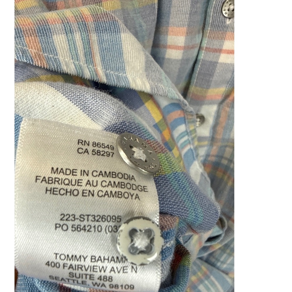 Tommy Bahama Coastline Cord Mens XL Plaid Corduroy Button Down‎ Shirt ST326095 - Picture 10 of 14